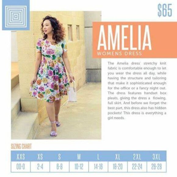 LULAROE Amelia Floral Dress - Picture 6 of 8
